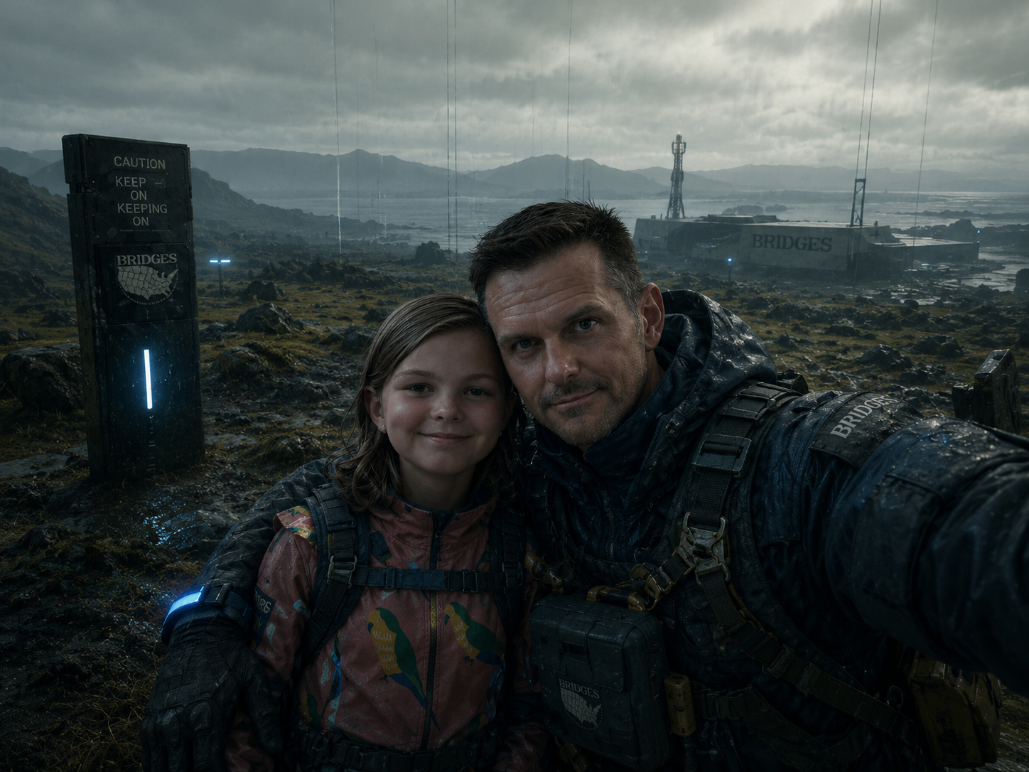 Malin Drake and Adam Drake in Death Stranding