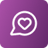 An icon of a heart in a speech bubble