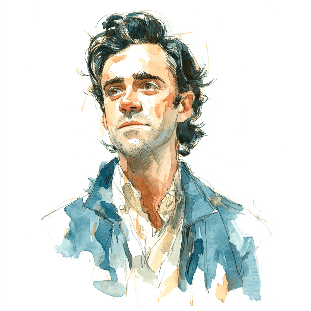 Watercolor of Jono Matusky