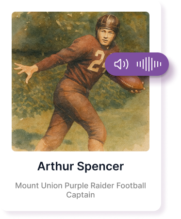 UI from Reflekta Product showing a Reflektion card of Arthur Spencer, a Featured Reflektion