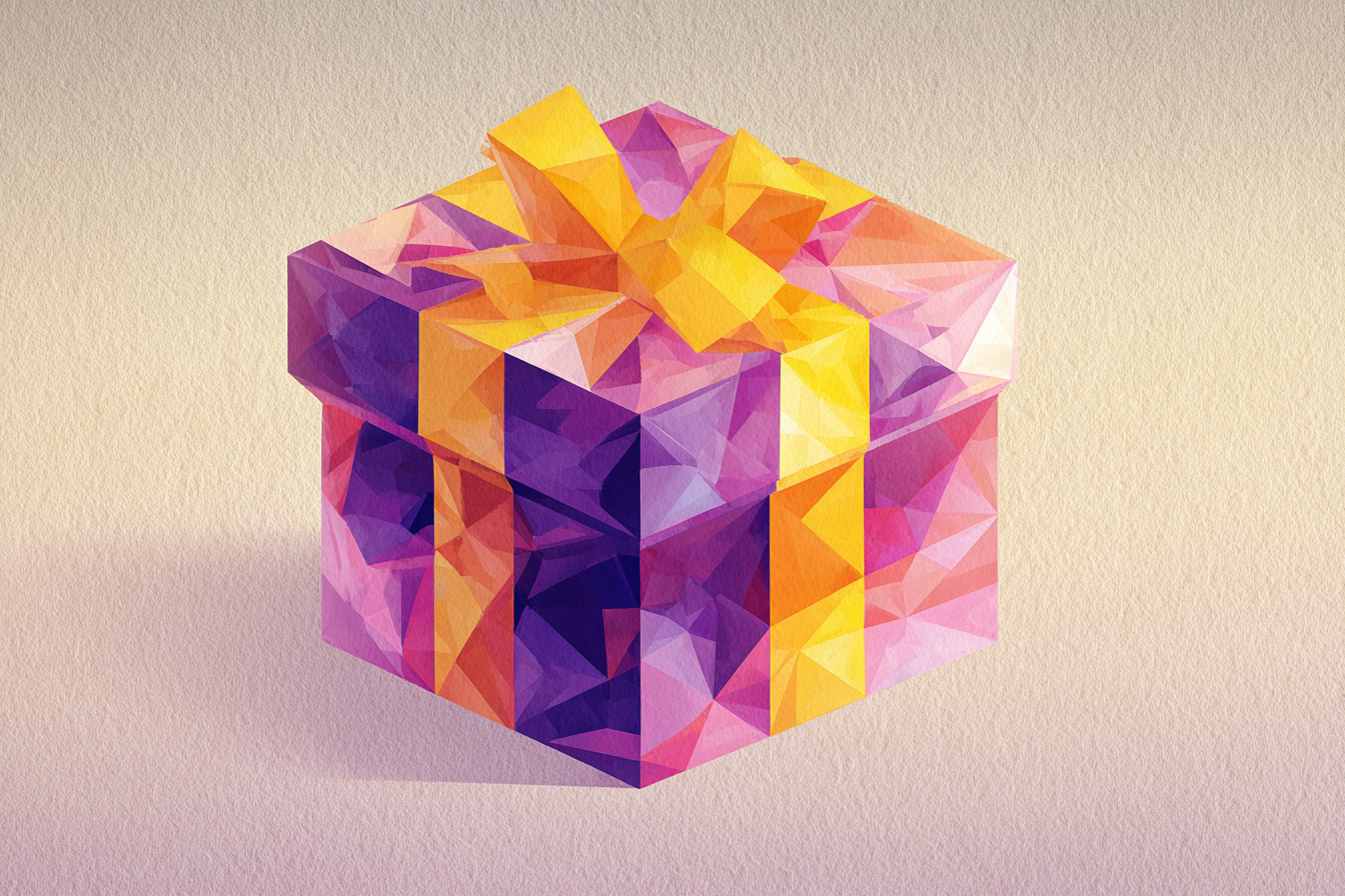 Wrapped present for father's day