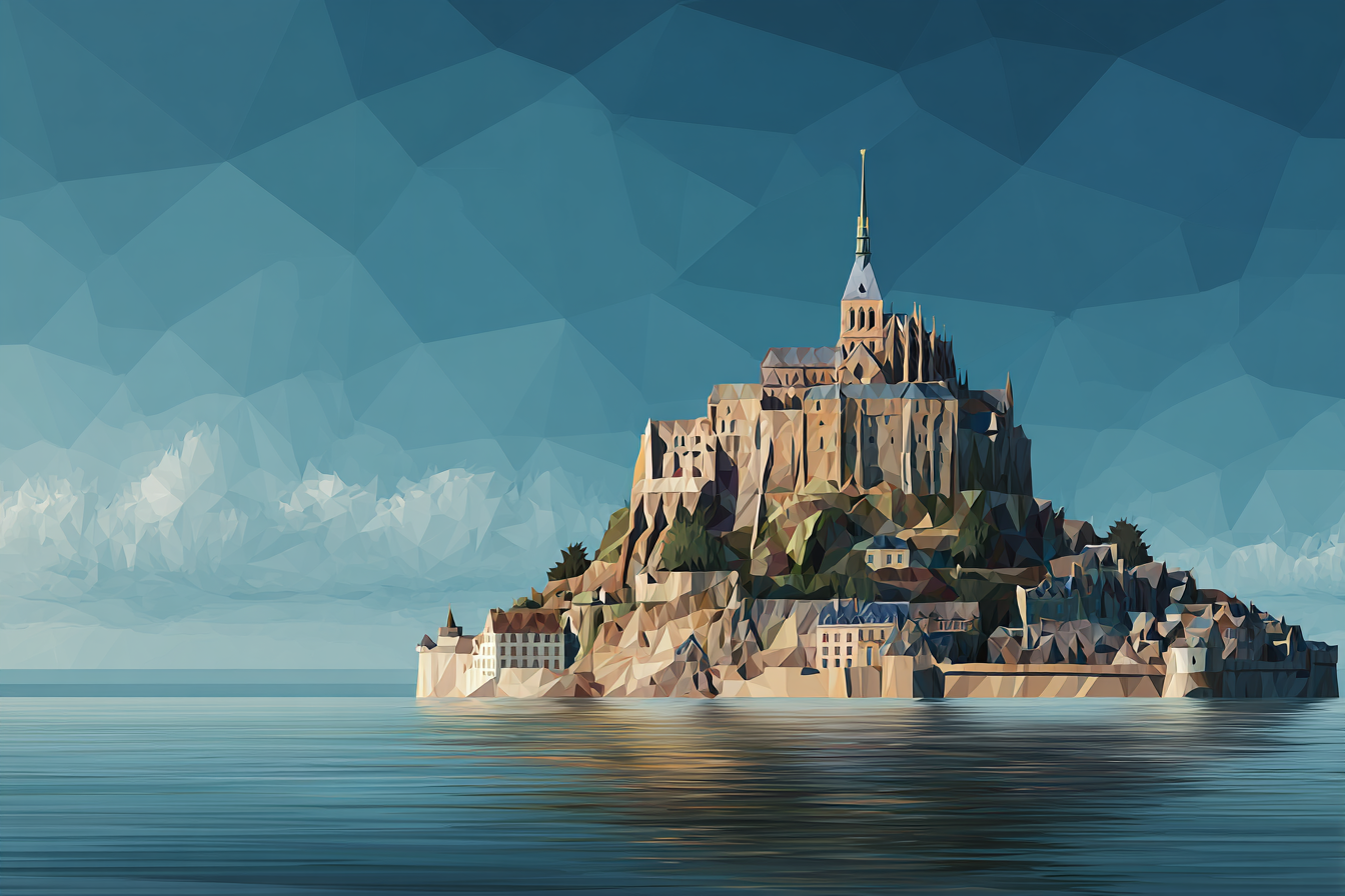 Illustration of mont saint michel