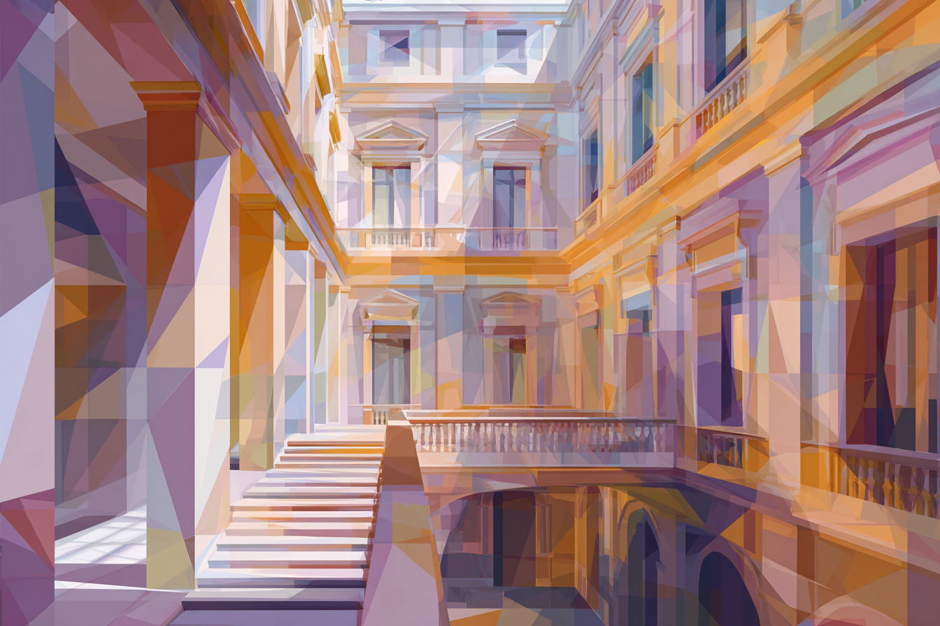 An illustration of the Prado Museum