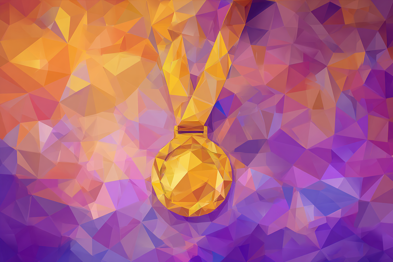 Illustration of a gold medal
